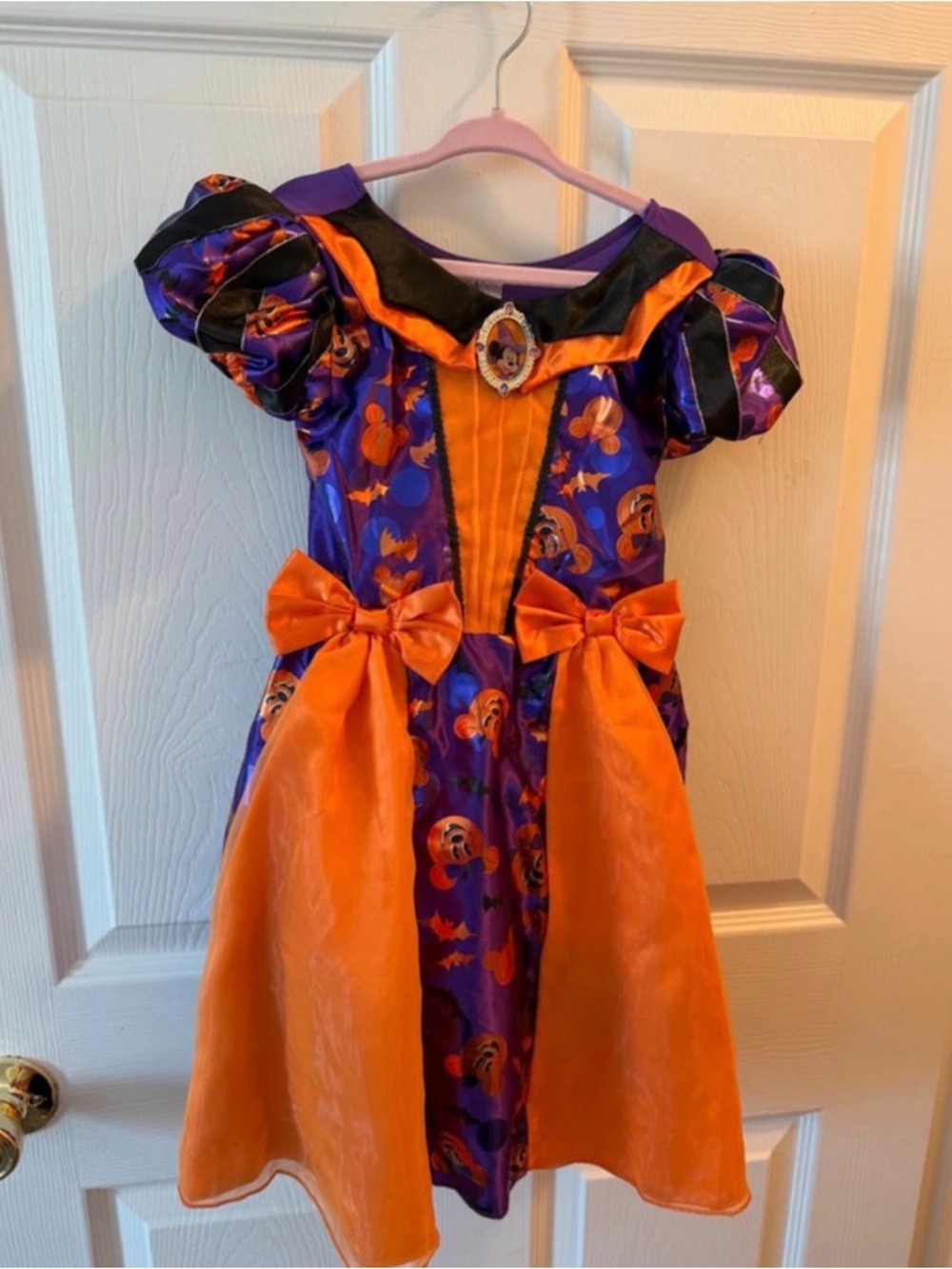 Halloween Minnie Mouse Dress Costume for Kids - Purple & Orange